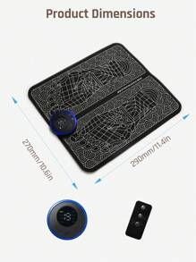 Teckwe Foot Massager,Rechargeable Electric Foot Massager Pad,Pulse Fully Automatic Foot Meridian Pressing Device Perfect Gift For Home,Office,And Holidays