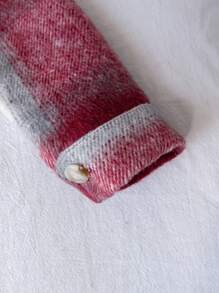 SHEIN 女孩优雅迷人的公主风格格子羊毛夹克，适合秋季、冬季、日常、派对、学校 - 彩色 - 查看 7