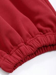 DAZY Women's Solid Color Drawstring Waist Loose Casual Harem Pants Sweatpants