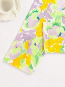 Set Pakaian Santai Kasual 2 Potong untuk Anak Perempuan Remaja, Terdiri dari Kaos dan Celana Bermotif - MultiWarna - View 4