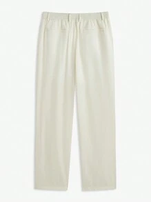 Manfinity VCAY Men's Woven Regular Fit Straight Leg Casual Pants, Suitable For Autumn