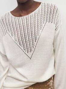 BizChic Hollow-Out Loose Knitted Casual Sweater, New Arrival Autumn