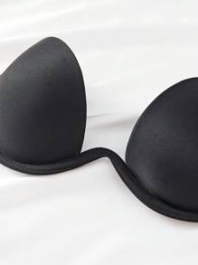 حمالة صدر بدون حمالات مع حمالات كتف شفافة وظهر - الأسود - مشاهدة 6