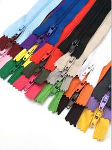 15pcs Multicolor Clothing Self-Locking Nylon Zippers For DIY Sewing Making Or Repairing Clothes Random Colors