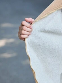 SHEIN Tween Boys Zip-Up Long Sleeve Casual Jacket - Brown - View 4