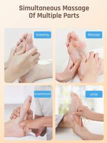 Teckwe Foot Massager,Rechargeable Electric Foot Massager Pad,Pulse Fully Automatic Foot Meridian Pressing Device Perfect Gift For Home,Office,And Holidays