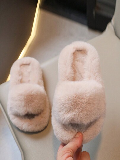 Kids & Adults Slip-On House Slippers, Thermal Lined , Warm For Fall/Winter