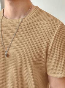 Manfinity VCAY Maglia A Maniche Corte A Maglia Per Uomo