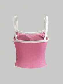 Zolique Women's Multi-Colored Short Contrasting Tank Top