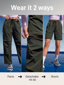 In My Nature Women's Outdoor Sports Urban Commuting Pants With Detachable Design, Large Pockets And Hiking Trousers