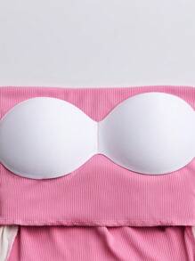 Zolique Women's Multi-Colored Short Contrasting Tank Top