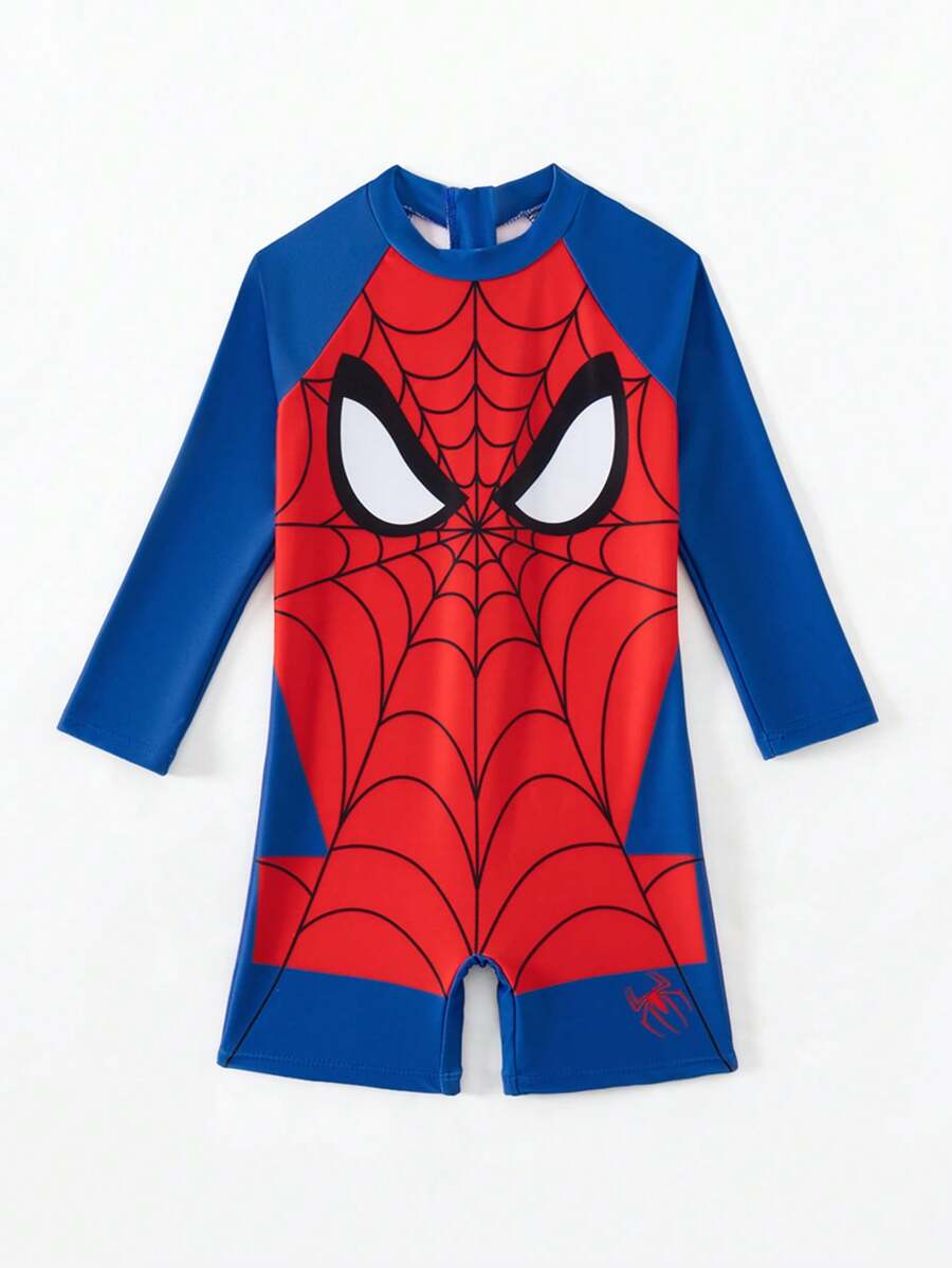 1pc Printed OnePiece Swimsuit For Young Boys, Perfect For Summer