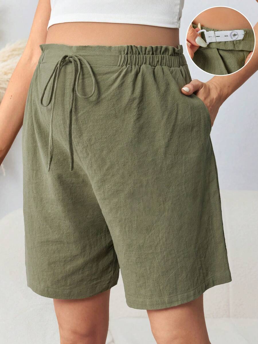 SHEIN Maternity Party Pants - Grey - View 1