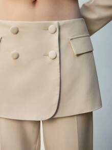 Maija Falda informal de viaje para damas con diseño de 2 en 1 pantalones - Albaricoque - Ver 4