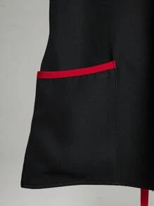 TaskEZ 短袖上衣和長褲對比邊緣制服套裝