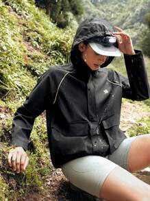 In My Nature Chaqueta de manga larga de uso diario con diseño de bolsillo para mujeres