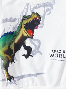 Ensemble de 2 sweat-shirts pour bébé garçon d'automne/hiver avec imprimé de dinosaure - Multicolore - Voir 3