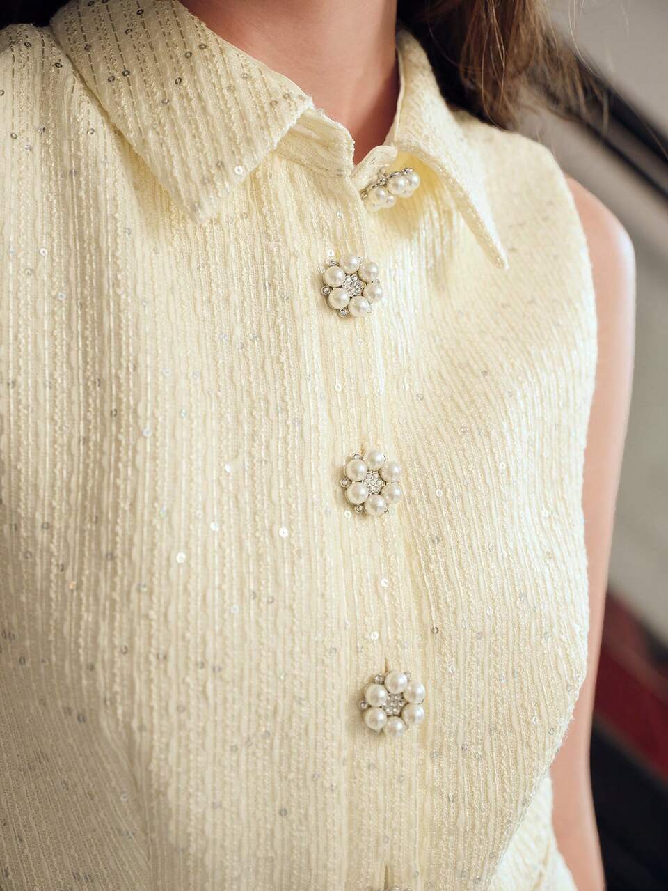 MOTF STUDIO TWEED FLAP DETAIL BUCKLE BELTED PLEATED HEM SHORT DRESS