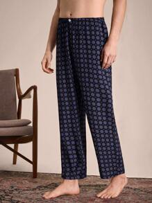 EverLounge Men's All Over Print Woven Lounge Pants - Multicolor - View 6