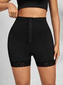 SHEIN Lady 大码夏季服装 女士 紧身裤 黑色 紧身裤 黑色 运动裤 - 黑色 - 查看 5