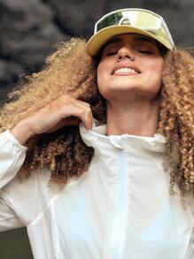 In My Nature 女士休闲轻便连帽拉链防晒夹克 - 白色 - 查看 8