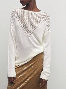 BizChic Hollow-Out Loose Knitted Casual Sweater, New Arrival Autumn