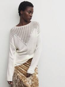 BizChic Hollow-Out Loose Knitted Casual Sweater, New Arrival Autumn