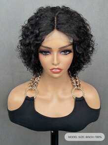 Pelucas baratas de onda de agua con parte T de encaje, cierre de encaje de 2.5x0.5, cabello humano 100% natural ondulado, pelucas sin pegamento para mujeres - SNatural - Ver 2