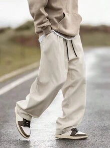 Manfinity Hypemode Pantaloni casual da uomo con coulisse, design semplice per l'uso quotidiano, Back to School