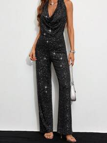 Zolique 性感夏季印花吊带露背连体衣