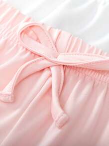 3pcs Girls' Casual Bowknot Shorts Set - Multicolor - View 8