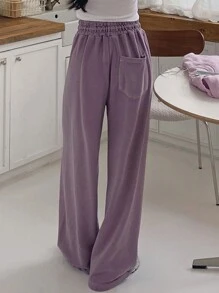 DAZY 女士紫色休闲运动裤，四季秋季运动裤