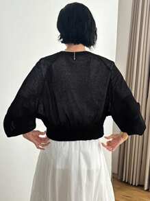 FRIFUL Suéter casual de mujer de cuello redondo, ajuste holgado, manga raglán, manga larga, para otoño/invierno, ropa de mujer