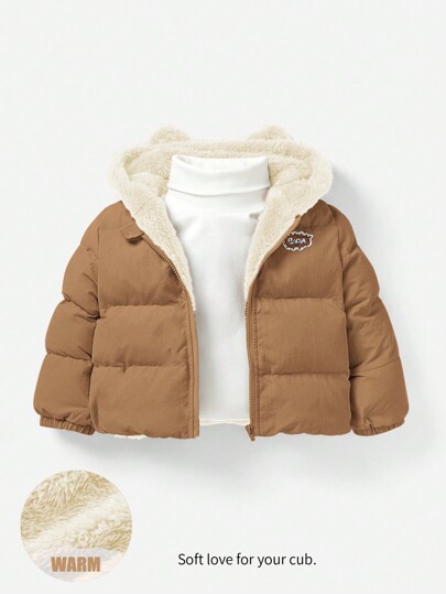 Cozy Pixies Casual Regular Style Baby Boy Fluffy Windproof Jacket,In Fall/Winter