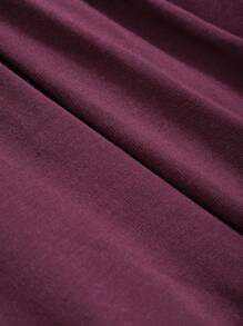 DAZY Charming Solid Color V-Neck Fitted Loungewear Set, Fall Winter Clothes , Cozy Outfit