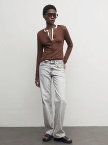 BizChic Crew Neck Fitted Stretchy Layered Knit Tops - Multicolor - View 7