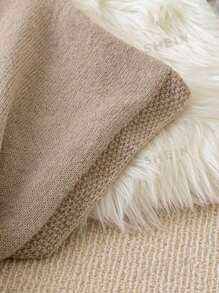 SHEIN LUNE Modny I Codzienny Kobiety Dekolt w kształcie litery V Jednolity kolor Luźny Trykotowy Topy