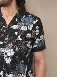 Manfinity ChillVibe 2 Stücke Herren Bedruckter Einreihiger Kurzarm Pyjama Set