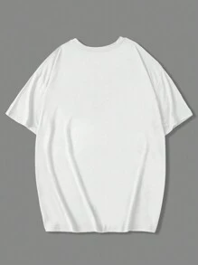 SHEIN Slayr 休闲圆领短袖骷髅印花 T 恤