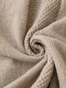 SHEIN LUNE Modny I Codzienny Kobiety Dekolt w kształcie litery V Jednolity kolor Luźny Trykotowy Topy