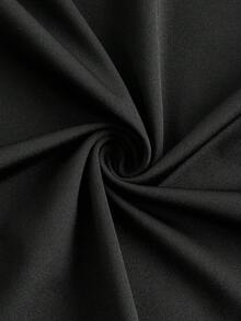 SHEIN Privé 大尺碼女性修身優雅長袖上衣，帶扣裝飾，適用於春夏季節 - 彩色 - 查看 4