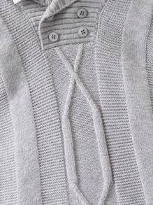 男婴厚针织提花翻领半拉链连体衣，秋冬季保暖连体裤，优雅复古纯色休闲绅士风格，适合日常穿着、外出、旅行、度假、居家、日托、学校