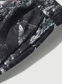 ROMWE MEN Street Life 2 chiếc Quần Short Nam In Khẩu Hiệu Xuân Hè - Màu xám đen - Xem 7