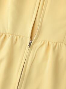 Fairmaia 女士 Dirndl 连衣裙：1 件隐形拉链无袖 Dirndl 连衣裙和 1 件系腰撞色围裙，Dirndl 连衣裙，非常适合巴伐利亚啤酒节/文艺复兴节/万圣节狂欢节/巴伐利亚主题派对 - 黃色 - 查看 7