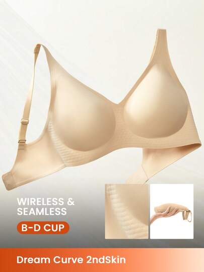 LUVLETTE حمالة صدر لاسلكية خالية من الحياكة بتصميم منخفض للاستخدام اليومي، ملابس داخلية كملابس خارجية، حمالة صدر لاصقة أساسية بحرية الحركة، ملابس داخلية مريحة مناسبة للمراهقات والفتيات الصغيرات