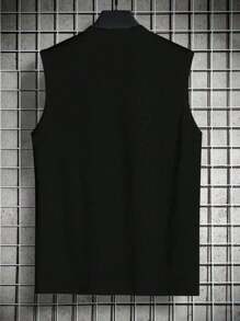 Regata Masculina Estampada Simples, Verão - Preto - Visão 2