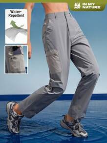 In My Nature Flap Pocket Side Cargo Pants - Grey - View 1