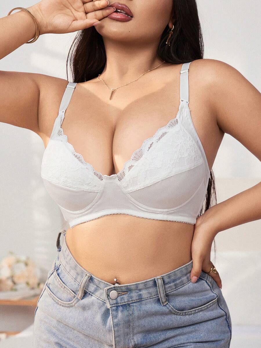 Moonlight&Mama 1pc Maternity Simplicity Shell Trim Camisole Underwear - Grey - View 1