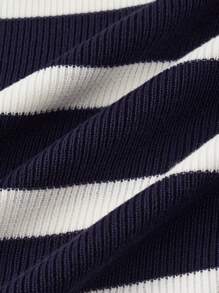 Flirla Women's Colorblock Collar Long Sleeve Fitted Elegant Knitted Sweater Dress, Spring/Autumn Fall Winter Cloth For Women