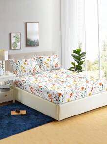Bộ đồ giường in polyester 4 chiếc - Nhiều màu - Xem 6